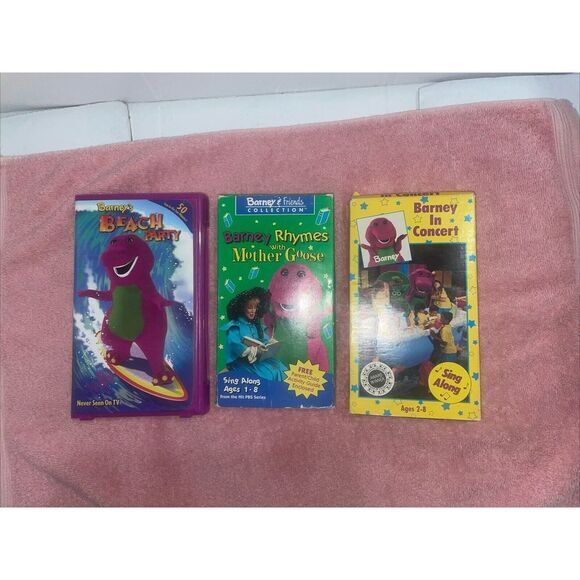 Vintage Barney VHS Tape Lot of 3 Movies - Tested -Children's, Music And Learning - Picture 1 of 2